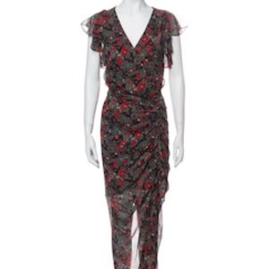 Veronica Beard Silk Wrap Maxi-Dress